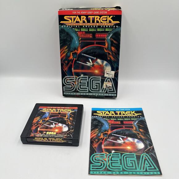 Atari 5200 Star Trek w/Cartridge, Box, Manual (Tested/Works)